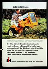 Vintage 1966 International Harvester Cub Cadet Mower Tractor Print Ad picture