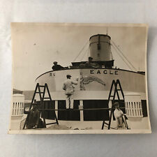 Vintage Press Photo Photograph New Logo on Thames Steamer Ships London 1933 picture