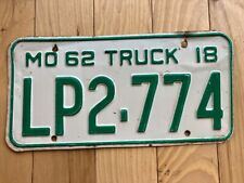 1962 Missouri Truck License Plate picture
