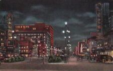 Postcard Canal Street at Night New Orleans LA picture