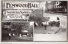 C.1907 Saratoga Springs Elmwood Hall Tennis Court Croquet New York Postcard A232 picture