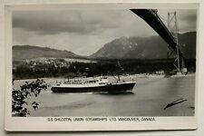 Canada Ship RPPC Postcard Vancouver Union Steamships SS 