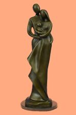 Couple with Newborn Baby Handcrafted Bronze Sculpture Made by Lost Wax Decorativ picture