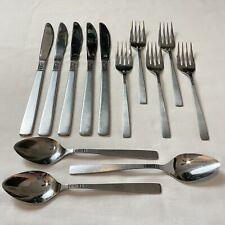 Vintage Lot of 13 Pcs Continental Stainless Japan Flatware Forks/Spoons/Knives picture