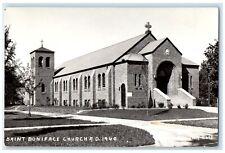 1940 Saint Boniface Church Garner Iowa IA RPPC Photo Posted Vintage Postcard picture
