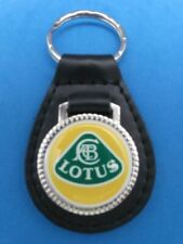 Vintage Lotus -- genuine grain leather keyring key fob keychain - Collectible picture