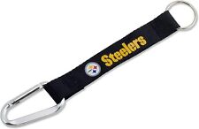 Aminco NFL Pittsburgh Steelers Black Carabiner Lanyard Keychain picture