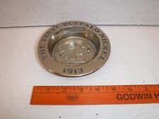 Vintage Avon Commemorative 1913 Buffalo Nickel Metal Soap Dish Coin Ashtray  picture