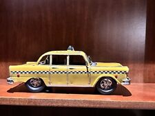 Rustic Checker Cab New York City NYC Yellow Taxi Metal Car Desk Model Decor picture