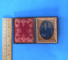 1/9th Size Ambrotype of a woman in full case tintype daguerrotype picture