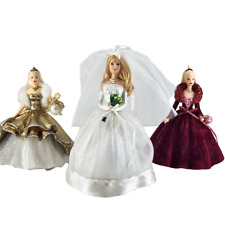 Hallmark Lot of 3 Holiday Barbie Ornaments 2000's picture