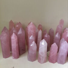 5/10PCS 40-50mm Natural Rose Quartz Crystal Point Healing Obelisk Wand Pink ELH picture