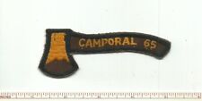 DU SCOUT BSA 1965 CAMPORAL AXE CUT TO SHAPE PATCH INSIGNIA BADGE AX BROWN TL  picture