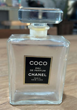 Vintage Coco Chanel Eau De Parfume Paris New York Black Label Empty Bottle  picture