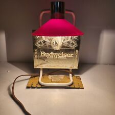 Vintage Budweiser King Beer Lighted Sign Anheuser Busch Wall Lamp 1986 red shade picture