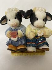 Enesco Mary's Moo Moos 1998 A Friend Is Always There Beside Moo Figurine #484873 picture