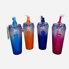 Dunkin' Summer 2024 Ombre Plastic Insulated 24oz Tumbler Set Of 4 picture