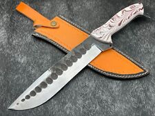 Unique Hand Forged Carbon Steel Blade 16'Camping Hunting & Bowie Knife W/Sheath picture