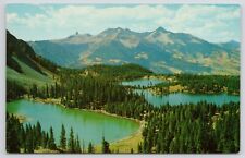 Alta Lakes and San Miguel Mountains Colorado Chrome Postcard picture