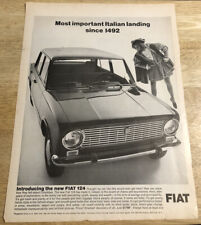 1966 FIAT 124 - Most Important Italian Landing Columbus -  Vintage Magazine Ad picture