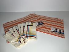 Fiesta Ware Place Mats 6 PC Napkins 7 PC Paprika Yellow Persimmon Tangerine picture