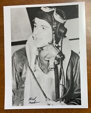 WWII Colonel Walker “Bud” Mahurin USAF Air Force Flying Ace & POW Signed Photo picture