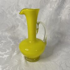 Vgt MCM Yellow Glass Pitcher picture