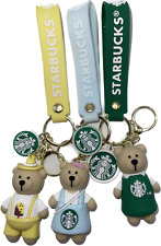 Starbucks Inspired Keychains, Cute Keychain, Keychain with Wristlet Bear Cups picture
