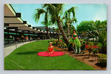 Postcard MCM Architecture Silver Springs Ocala FL Florida Beautiful Woman picture