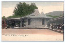 c1905 Railroad Station Exterior Building Stockbridge Massachusetts MA Postcard picture