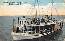 Avalon Catalina Island California 1923 Postcard Empress Glass Bottom Boat picture
