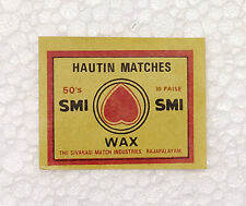 Vintage Original Hautin Matches SMI Wax The Sivakasi Match Labels Collections picture