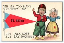 c1910's Dutch Kids Pennant St. Peter  Minnesota MN Unposted Antique Postcard picture