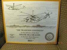 Commemorative Plaque The Tradition Continues First Delivery MH-53E Sea Dragon picture