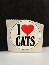 Vintage 1983 Sky Ent. Sticker - “I Love Cats” - Rare picture