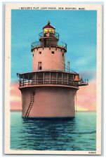 c1950's Butler's Flat Light Hous New Bedford Massachusetts MA Postcard picture