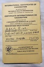 VINTAGE Vaccination Certificate 1975 International Certificates of Vaccination  picture