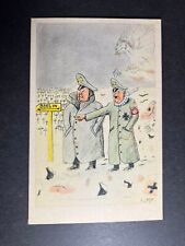 Mint France French WWII Postcard Military Too Cold Comic Cartoon Berlin German picture