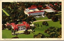 Huntington Library San Marino California Vintage Linen Postcard B15 picture