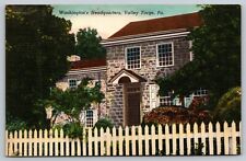 Washington's Headquarters Valley Forge Pennsylvania 1950 VTG Linen Postcard picture