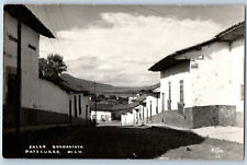 Patzcuaro Michoacan Mexico Postcard Calle Buenavista c1930's Vintage RPPC Photo picture