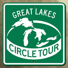 Great Lakes Circle Tour highway marker road sign scenic Michigan Ontario 16x16 picture