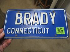 A+ 2001-2002 TOM BRADY VANITY CONNECTICUT LICENSE PLATE NFL NEW ENGLAND PATRIOTS picture