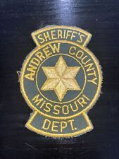Vintage Missouri MO Andrew COUNTY SHERIFF  SHOULDER PATCH POLICE picture