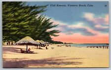 Varadero Beach Cuba Postcard Club Kawama Resort Linen 1940s UW picture