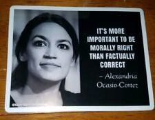Alexandria Ocasio-Cortez funny sticker, Green New Deal Mastermind A.O.C. TRUMP picture