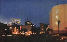 Radio City at Night, Los Angeles, CA NBC, Vine Street c1950s Vintage Postcard picture