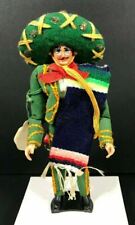 Vintage Munecos CARSELLE Mexican Man in Sombrero Hand Painted Plastic Figurine picture