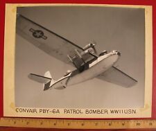 VINTAGE PHOTOGRAPH CONVAIR PBY-6A PATROL BOMBER WWII US NAVY MILITARY AIRPLANE  picture