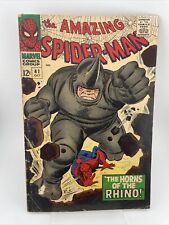 The Amazing Spider-Man #41 (1966) Silver Age  1st Rhino 4.0 to 5.0 picture